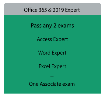 Microsoft Office 2019 and 365 Expert Certificate Pathway 